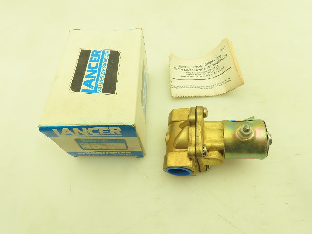 Skinner Lancer 2LB26H510 Brass Solenoid Valve 2-Way NC 24VDC 40 PSI 3/4" NPT