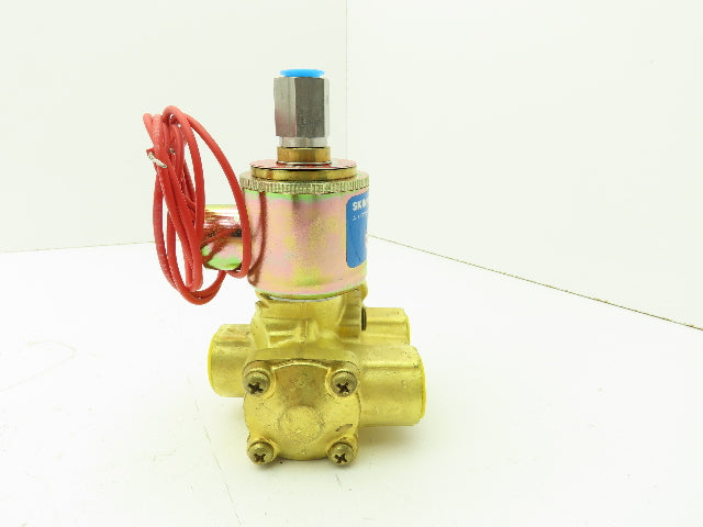 Honeywell Skinner XL3LB4150 Brass Solenoid Valve 3-Way NC 120V 150 PSI 1/2" NPT