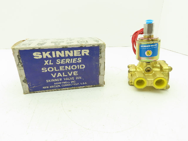 Honeywell Skinner XL3LB4150 Brass Solenoid Valve 3-Way NC 120V 150 PSI 1/2" NPT