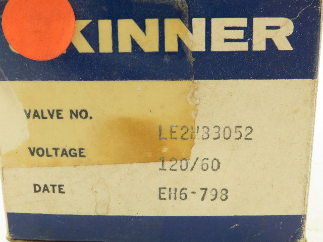 Skinner LE2HB3052 Brass Solenoid Valve 2-Way NC 120V 50 PSI 3/8" NPT