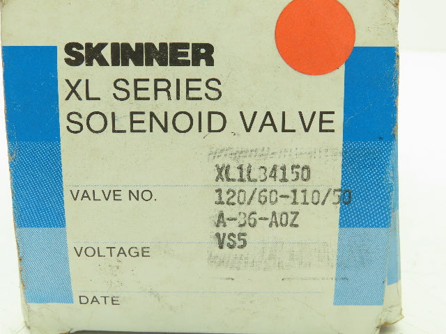Skinner XL1LB4150 Brass Solenoid Valve 3-Way NO 120V 5-150 PSI 1/2" NPT