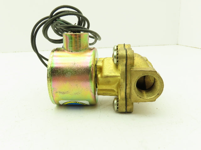 Skinner LA26GB4041 Brass Solenoid Valve 2-Way NC 12VDC 40 PSI 1/2" NPT