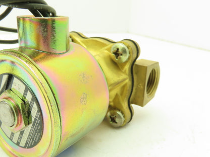 Skinner LA26GB4041 Brass Solenoid Valve 2-Way NC 12VDC 40 PSI 1/2" NPT