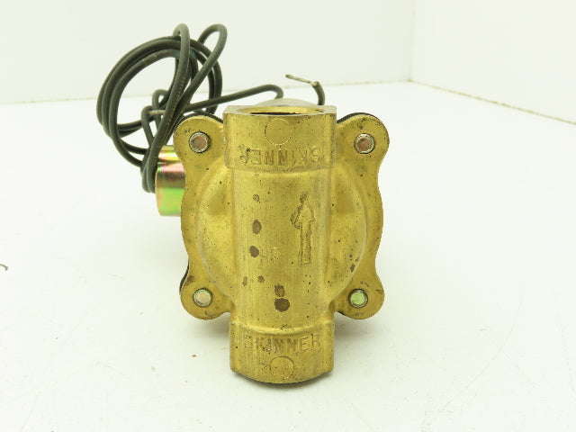 Skinner LA26GB4041 Brass Solenoid Valve 2-Way NC 12VDC 40 PSI 1/2" NPT