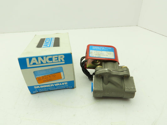 Skinner Lancer 2LB2L370 Solenoid Valve 2-Way NC 120V 100 PSI 3/8" NPT Stainless