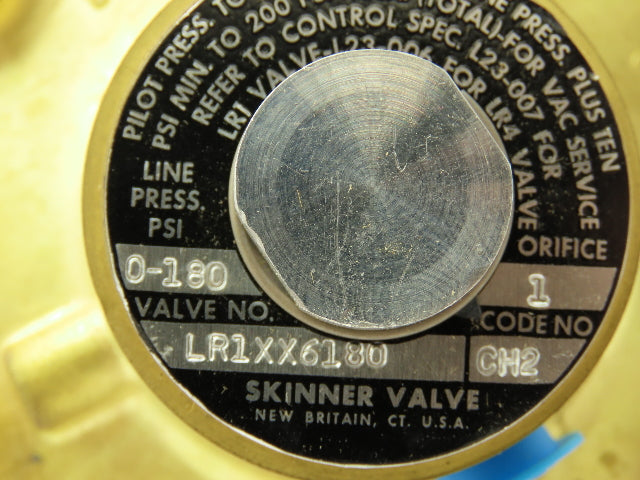 Skinner LR1XX6180 Pneumatic Air Remote Pilot Operated Brass Valve 1" NPT 180PSI