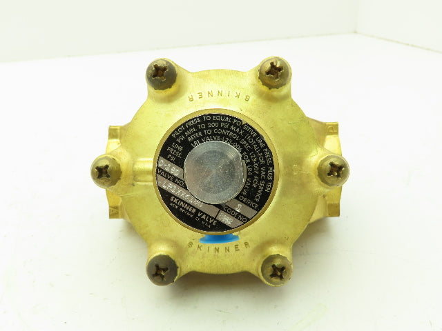 Skinner LR1XX6180 Pneumatic Air Remote Pilot Operated Brass Valve 1" NPT 180PSI