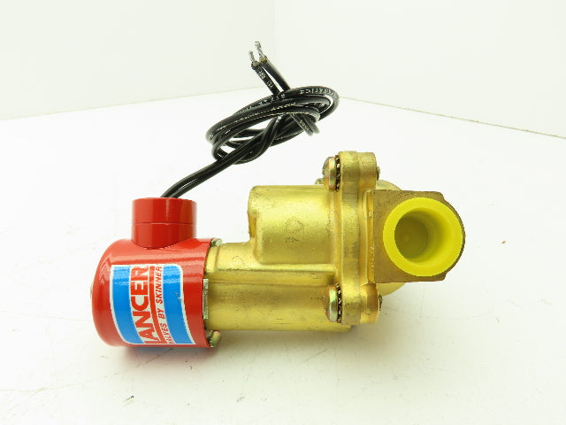 Skinner Lancer 2LF2HB4217 Brass Solenoid Valve 2-Way NC 120V 125 PSI 1/2" NPT