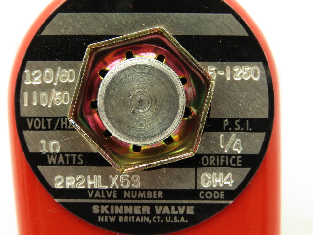 Skinner Lancer 2R2HLX53 Solenoid Valve 2-Way NC 120V 5-1250 PSI 1/4" NPT