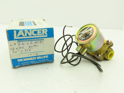 Skinner Lancer LAZ6GB4041 Solenoid Valve 2-Way NC 12VDC 40 PSI 1/2" NPT