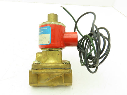 Skinner Lancer 4LB1HB3125 Brass Solenoid Valve 2-Way NO 125 PSI  120V 3/8" NPT