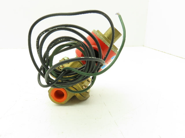 Skinner Lancer 4LB1HB3125 Brass Solenoid Valve 2-Way NO 125 PSI  120V 3/8" NPT