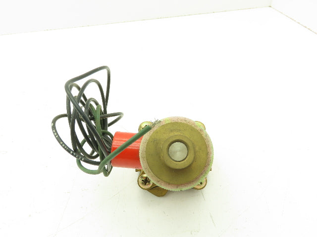 Skinner Lancer 4LB1HB3125 Brass Solenoid Valve 2-Way NO 125 PSI  120V 3/8" NPT