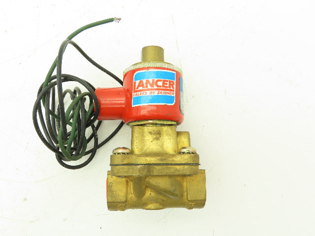 Skinner Lancer 4LB1HB3125 Brass Solenoid Valve 2-Way NO 125 PSI  120V 3/8" NPT