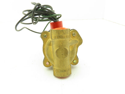 Skinner Lancer 4LB1HB3125 Brass Solenoid Valve 2-Way NO 125 PSI  120V 3/8" NPT