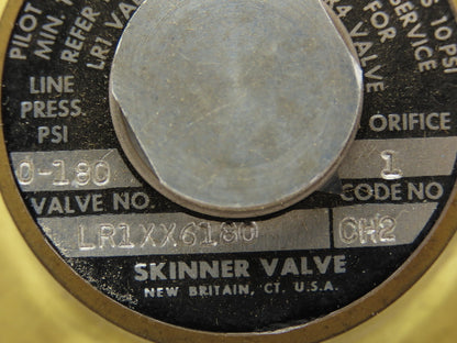 Skinner LR1XX6180 Pneumatic Remote Pilot Operated Brass Valve 1"NPT 180PSI NO