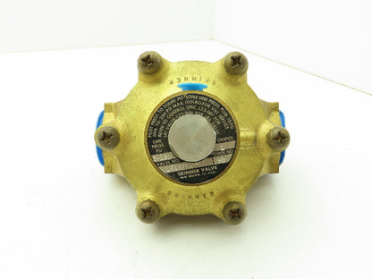 Skinner LR1XX6180 Pneumatic Remote Pilot Operated Brass Valve 1"NPT 180PSI NO