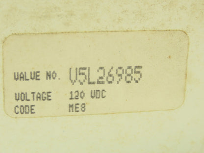 Skinner Cardox V5L26985 Solenoid Valve 3-Way 120 VDC 850 PSI 1/4" NPT NO