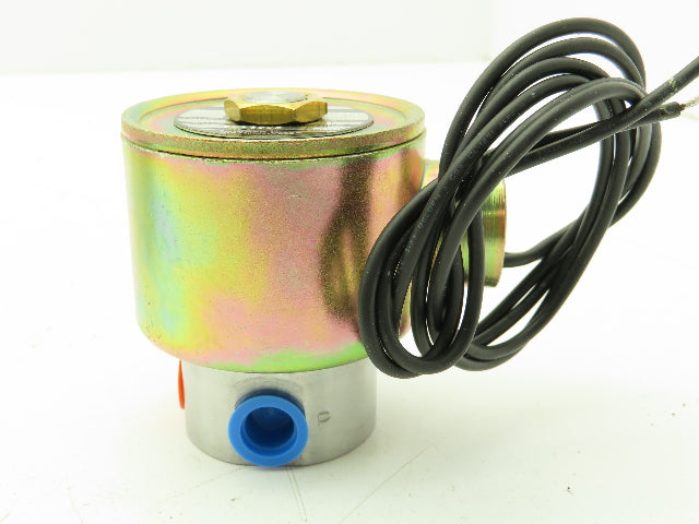Skinner Cardox V5L26985 Solenoid Valve 3-Way 120 VDC 850 PSI 1/4" NPT NO