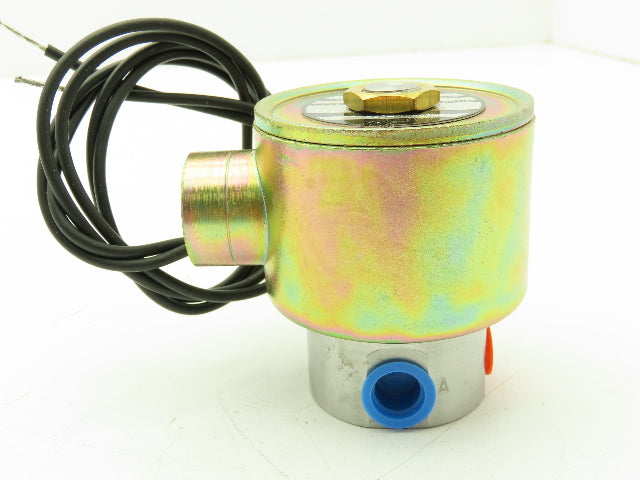Skinner Cardox V5L26985 Solenoid Valve 3-Way 120 VDC 850 PSI 1/4" NPT NO