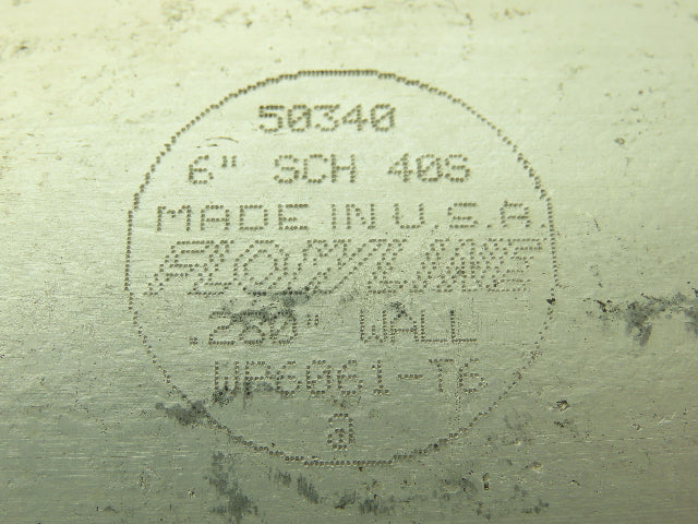 Flowline 6" Butt Weld 45° Elbow Pipe Fitting SCH 40S Aluminum