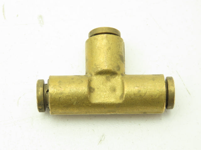 Norgren 84 151 404 Brass 1/4" OD Tee Hose Push to Connect 1/4x1/4x1/4" Lot of 25