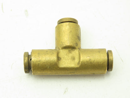 Norgren 84 151 404 Brass 1/4" OD Tee Hose Push to Connect 1/4x1/4x1/4" Lot of 25