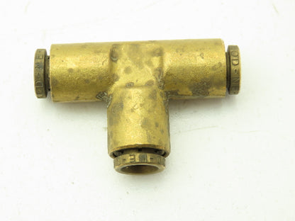 Norgren 84 151 404 Brass 1/4" OD Tee Hose Push to Connect 1/4x1/4x1/4" Lot of 25