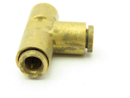 Norgren 84 151 404 Brass 1/4" OD Tee Hose Push to Connect 1/4x1/4x1/4" Lot of 25
