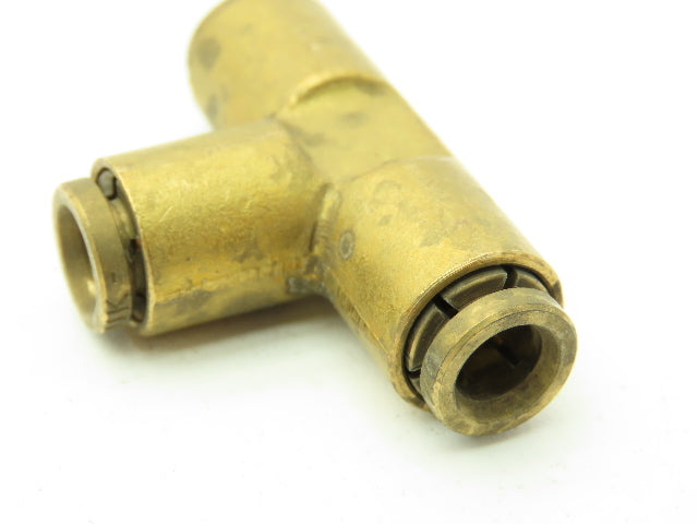 Norgren 84 151 404 Brass 1/4" OD Tee Hose Push to Connect 1/4x1/4x1/4" Lot of 25