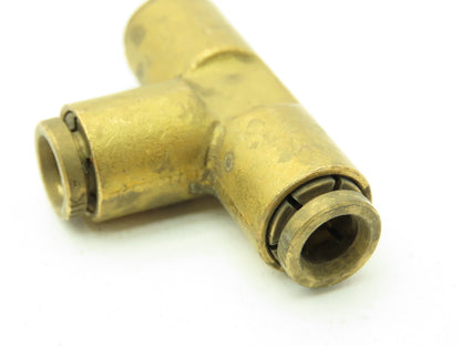 Norgren 84 151 404 Brass 1/4" OD Tee Hose Push to Connect 1/4x1/4x1/4" Lot of 25