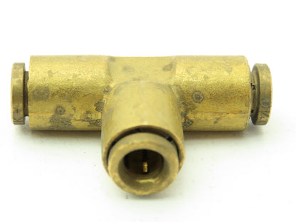 Norgren 84 151 404 Brass 1/4" OD Tee Hose Push to Connect 1/4x1/4x1/4" Lot of 25