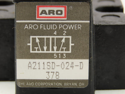ARO A211SD-024-D Solenoid Spool Valve 5/2 5 Port 2 Position 24VDC 48VAC 1/8" NPT