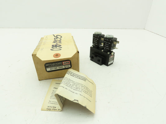 ARO A211SD-024-D Solenoid Spool Valve 5/2 5 Port 2 Position 24VDC 48VAC 1/8" NPT