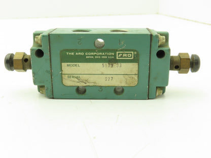 Aro 5130-33 Pneumatic Air Valve 3 Way 1/4" NPT Manual Button Bleed