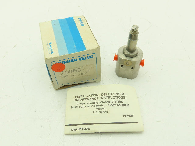 Honeywell Skinner 714N55 Solenoid Valve 3-Way NC 150 PSI 1/8" NPT