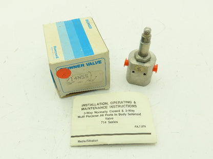 Honeywell Skinner 714N55 Solenoid Valve 3-Way NC 150 PSI 1/8" NPT
