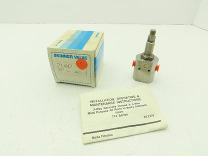 Honeywell Skinner 714N7 Solenoid Valve 3-Way NC 200 PSI 1/8" NPT