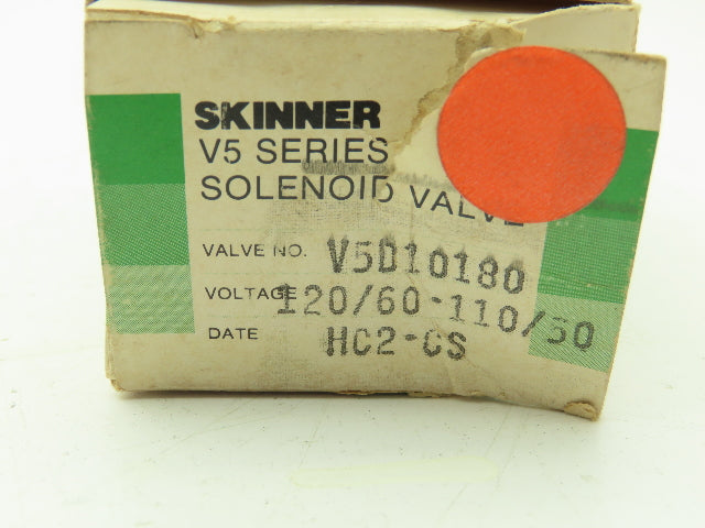 Honeywell Skinner V5D10180 Solenoid Valve 3-Way NC 120V 150 PSI 1/8" NPT