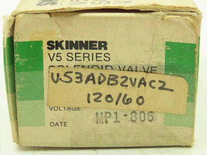 Honeywell Skinner V53ADB2VAC2 Solenoid Valve 3-Way NC 120V Vacuum 1/4" NPT
