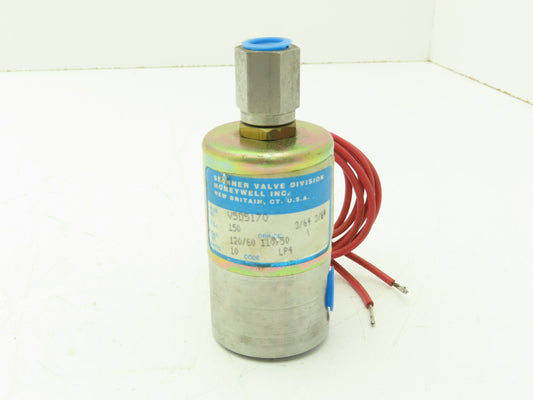 Honeywell Skinner V5D5170 Solenoid Valve 3-Way NC 120V 150 PSI 1/4" NPT