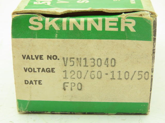 Honeywell Skinner V5N13040 Solenoid Valve 2-Way NC 120V 100 PSI 1/4" NPT