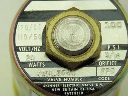 Honeywell Skinner V5N13040 Solenoid Valve 2-Way NC 120V 100 PSI 1/4" NPT
