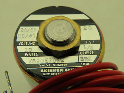 Honeywell Skinner V52DE2022 Solenoid Valve 2-Way NC 120V 20 PSI 1/4" NPT