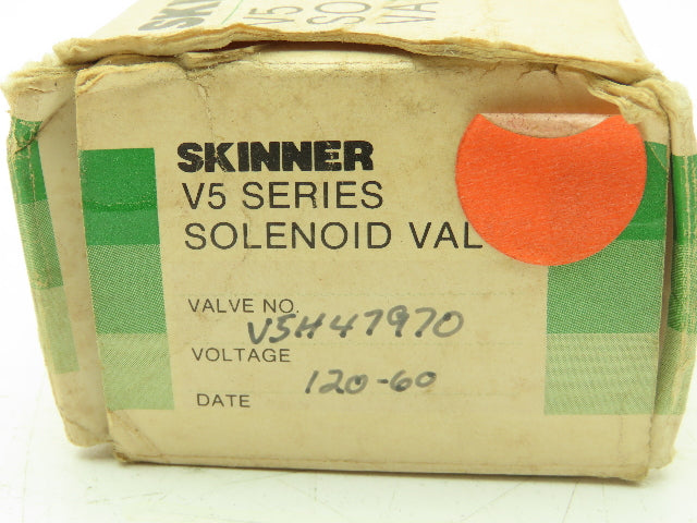 Honeywell Skinner V5H47970 Solenoid Valve 2-Way NC 120V 55 PSI 1/4" NPT