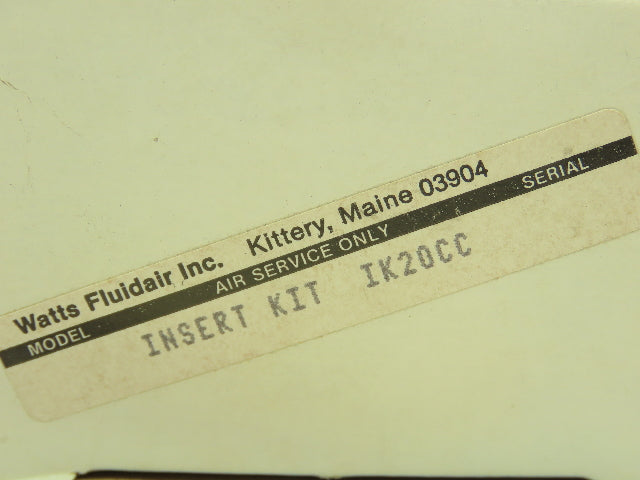 Watts Fluidair IK20CC IK20CC Pneumatic Air Insert Kit Lot of 6