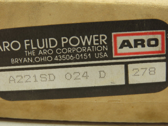 Aro A221SD 024 D 278 Pneumatic Air Solenoid Valve 5/2 5 Port 2 Pos 24VDC 48VAC