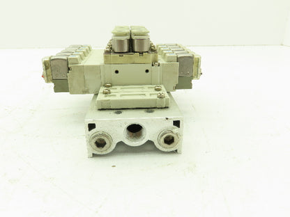 SMC 5 SMC 30-SY5320-5HZ-C8 Solenoid Valves On A Valve Block 24VDC Coils