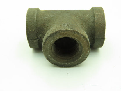 Anvil 1/2" FNPT Malleable Iron Black Pipe Fitting Tee  -Lot of 12