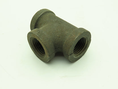 Anvil 1/2" FNPT Malleable Iron Black Pipe Fitting Tee  -Lot of 12